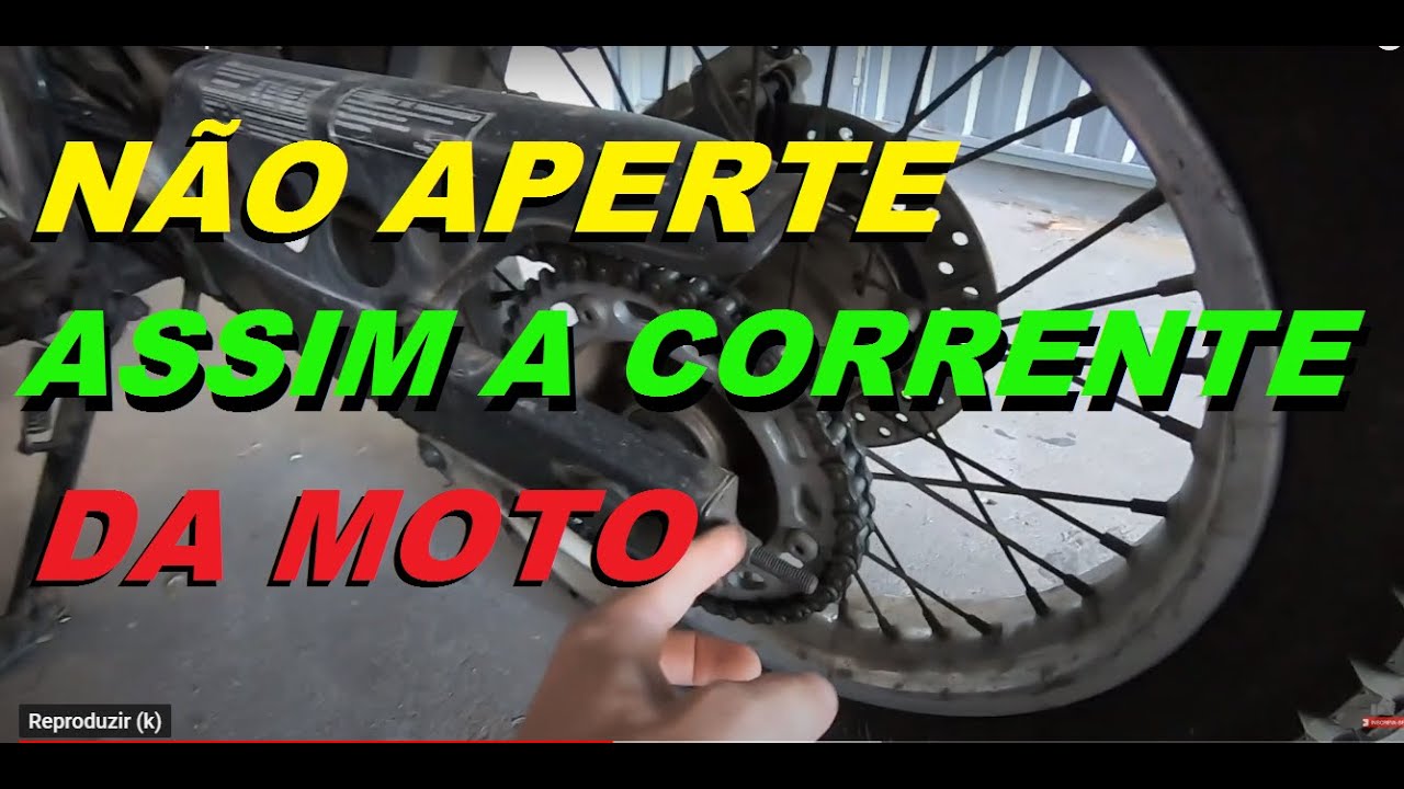 Como Apertar Corrente De Moto Caindo YouTube