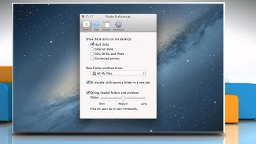New Finder windows show option for Finder windows in Mac® OS X™