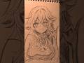 how I draw Yae Miko (genshin impact) ✨#sketch #fyp #fypシ #genshinimpact #miko