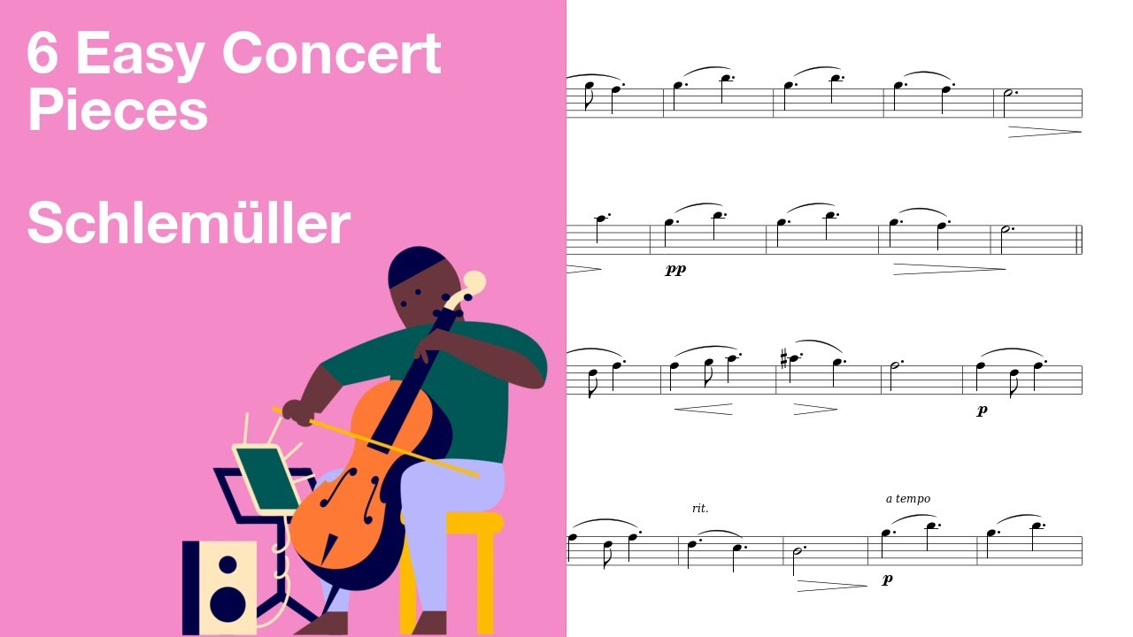 Schlemüller - 6 Easy Concert Pieces Op.12 - 2. Lullaby [Cello Sheet Music]