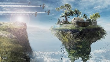 Tutorial Photoshop Island in the sky