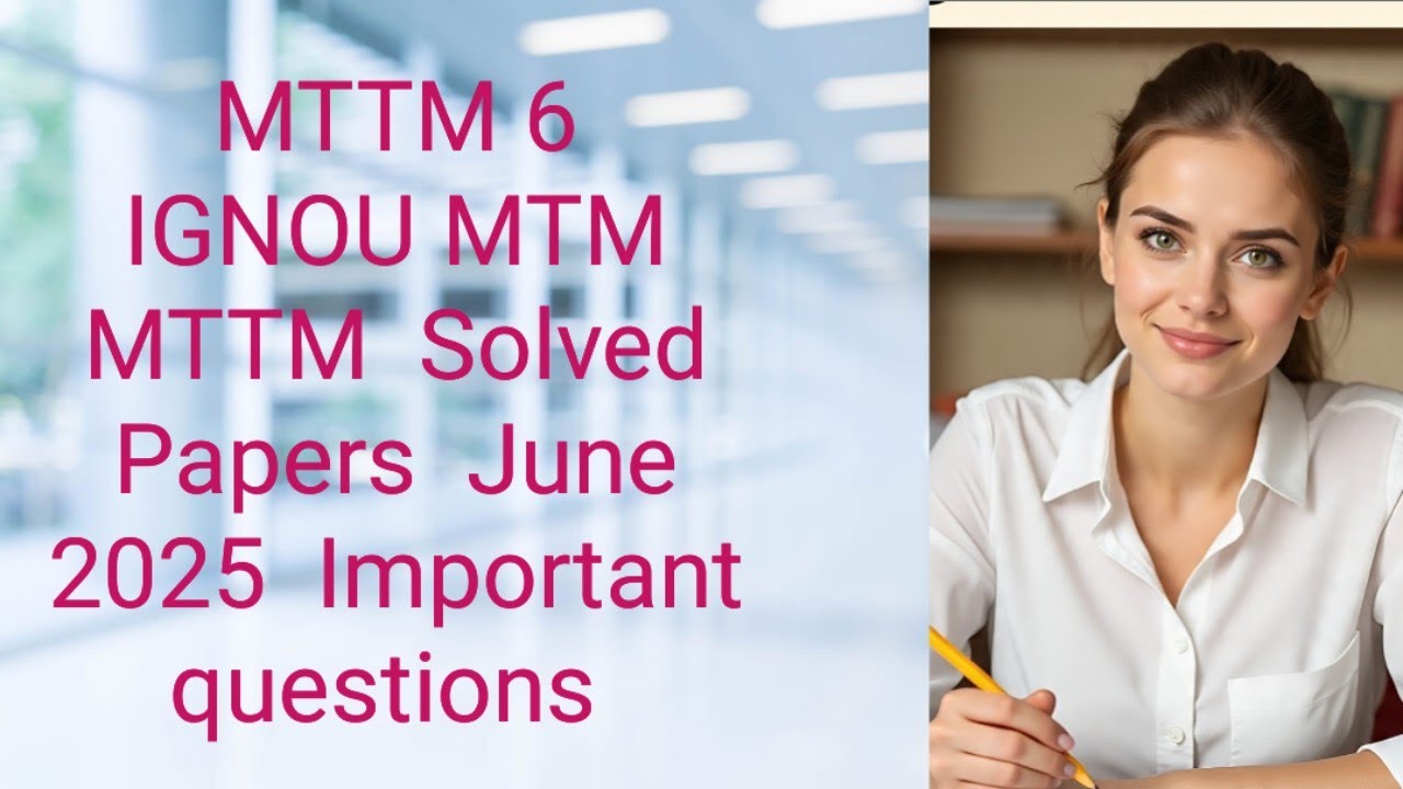 MTTM6 MTM6 Solved Papers 