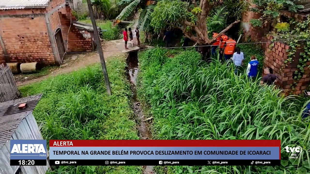 Deslizamento destrói casas e deixa desabrigados em Icoaraci