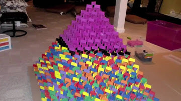 The Biggest 3D Domino Pyramid Ever - Made by me