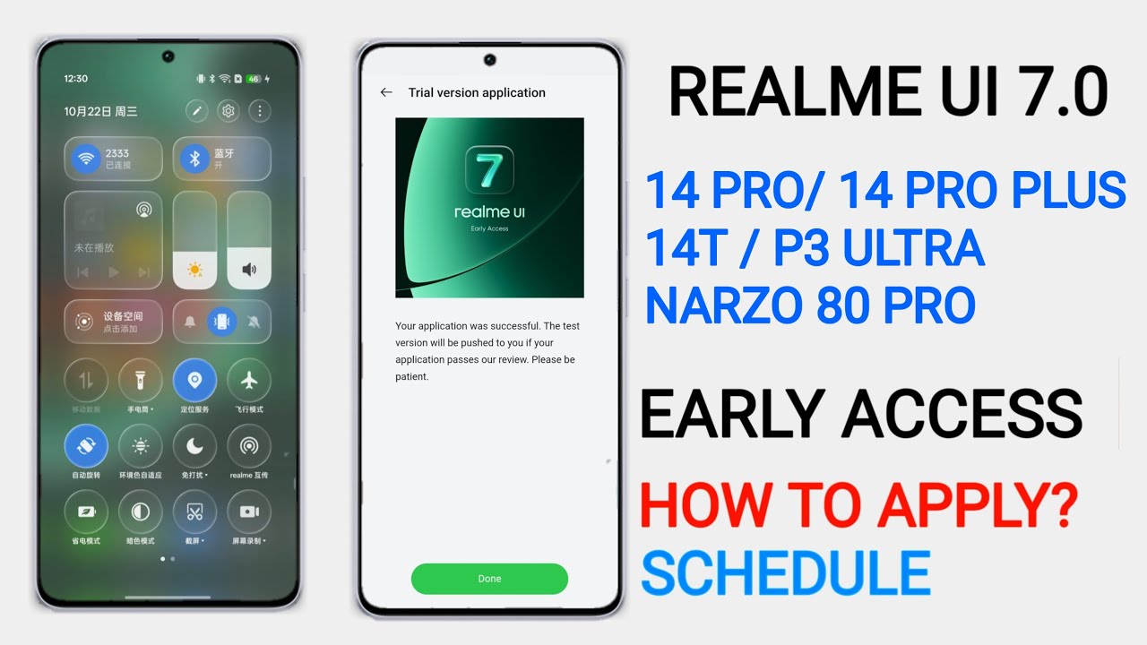 Realme UI 7.0 Update - Early Access for 14 Pro/Plus,14T,Narzo 80 Pro,P3 Ultra | Apply for Android 16