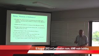 The Glassy State 23 Tea Time Talk 2012 By Prof. A. L. Greer Univ. Of Cambridge