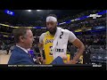 Anthony Davis talks after Los Angeles Lakers beat Indiana Pacers 112-111