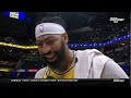 Anthony Davis talks after Los Angeles Lakers beat Indiana Pacers 112-111