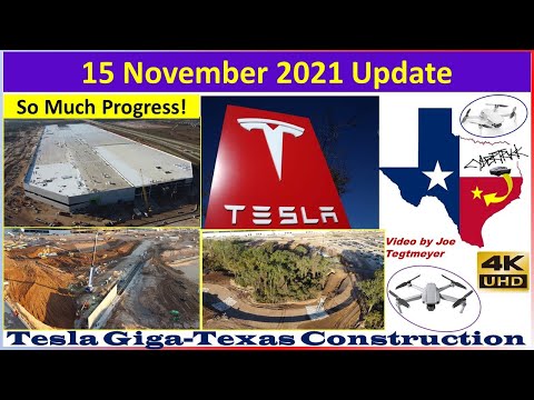 Tesla Gigafactory Texas 15 November 2021 Cyber Truck & Model Y Factory Construction Update (07:30AM)