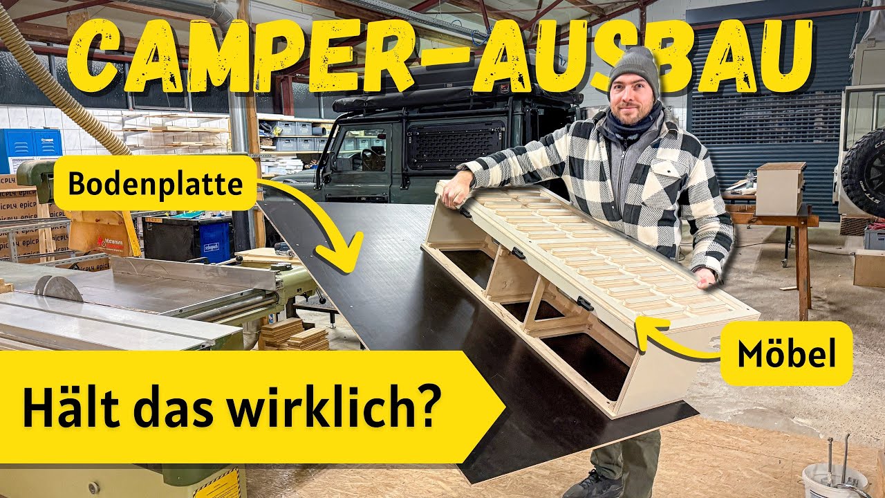 Camper Innenausbau: Möbel auf der Bodenplatte sicher befestigen!