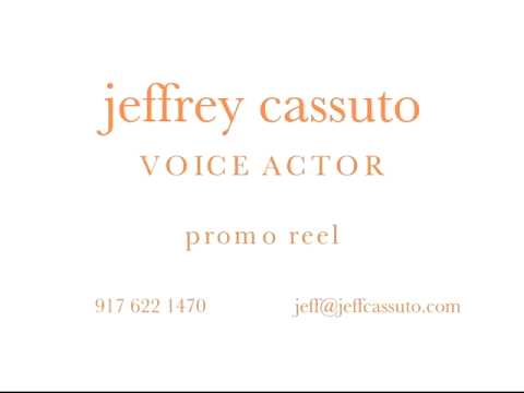 Voice Over Promo Reel of Jeffrey Cassuto