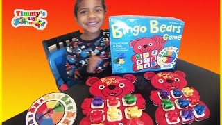 Family Game Night! Let's Play the Bingo Bears Game | Learn Colors for Kids
