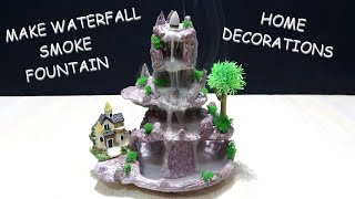 Make a beautiful smoke Waterfall fountain for incense cones / DIY home decor