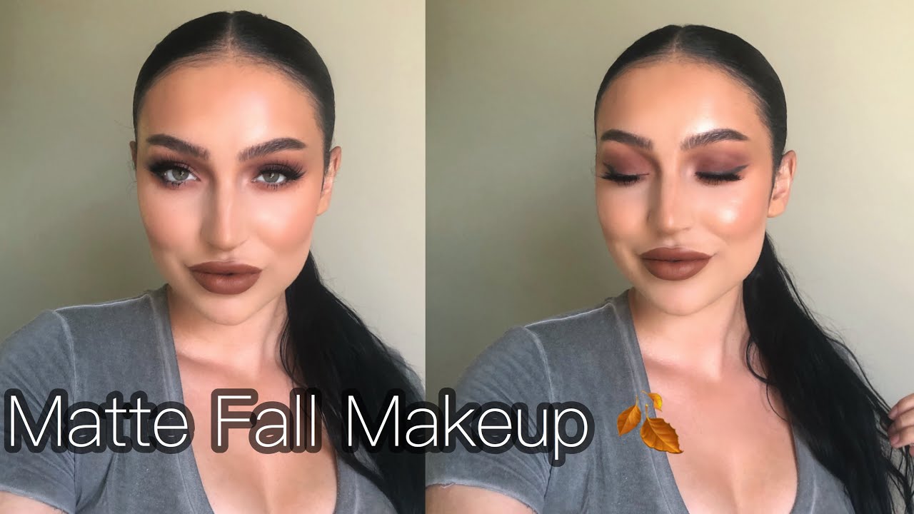 Matte Fall Makeup Tutorial 2020: Huda Beauty Medium Nude Obsessions |Sheridan Leatherberry