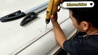 how to Install Roof rail drill type installation (silver)