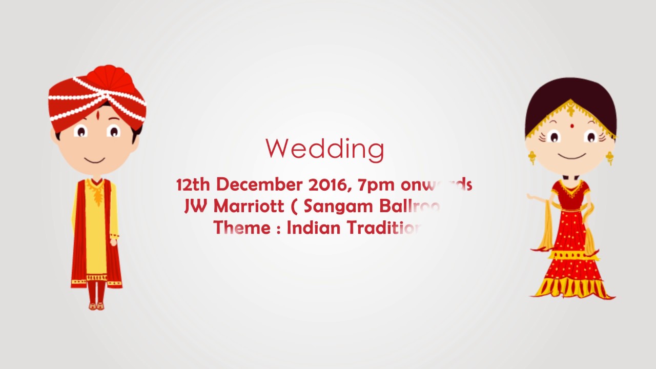 Save The Date Animation | Wedding Invitation | Cartoon Couple