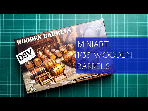 Video: MiniArt 35632 dřevěné sudy 1/35