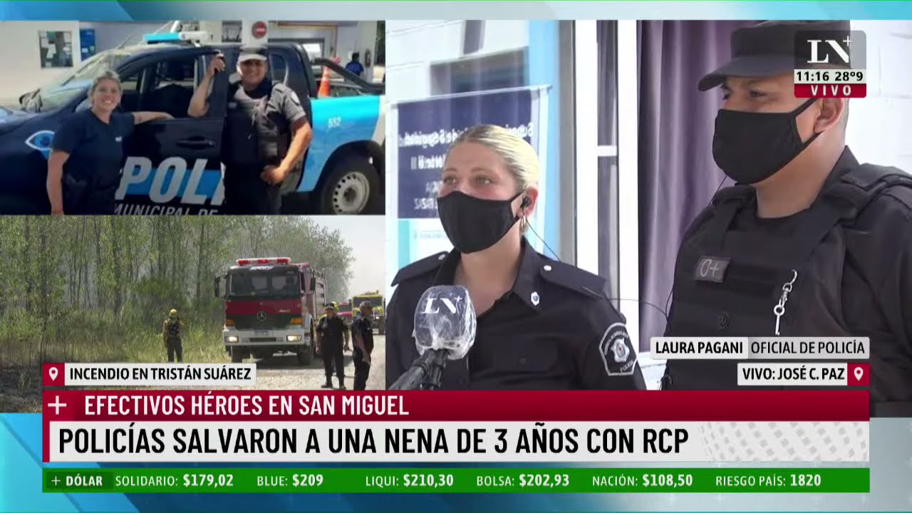 Hablan los policías que le salvaron la vida a un bebé con maniobras de RCP