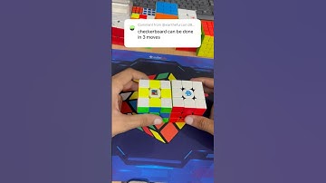 3x3cube Checkerboard pattern in 3 move #rubikscubesolution #cubing #impossiblecube #cubeconversation