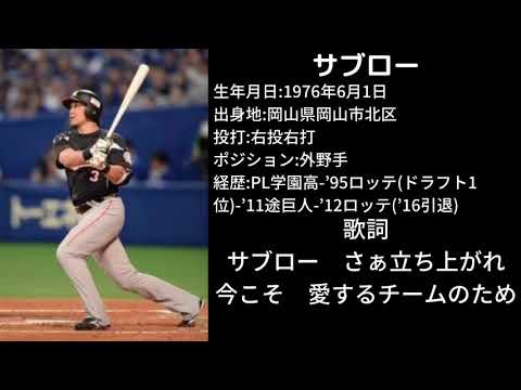 千葉ロッテマリーンズ　サブロー　応援歌(’12作)