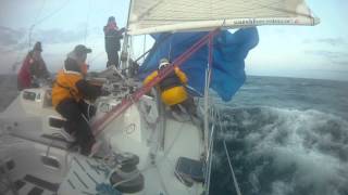 Broach and Blown Spinnaker in 30+ wind