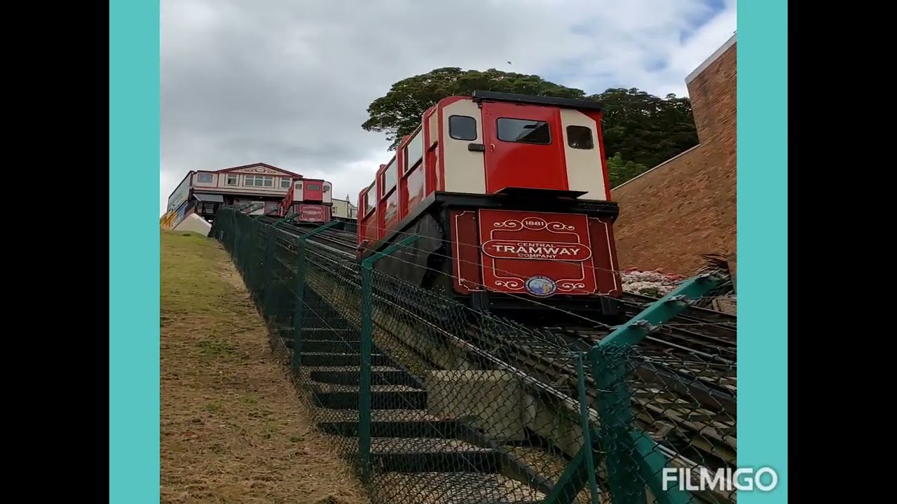 Riding The Scarborough Funicular tramway.