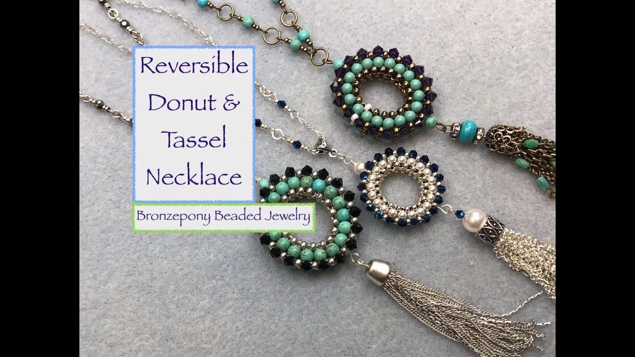 Reversible Donut & Tassel Necklace
