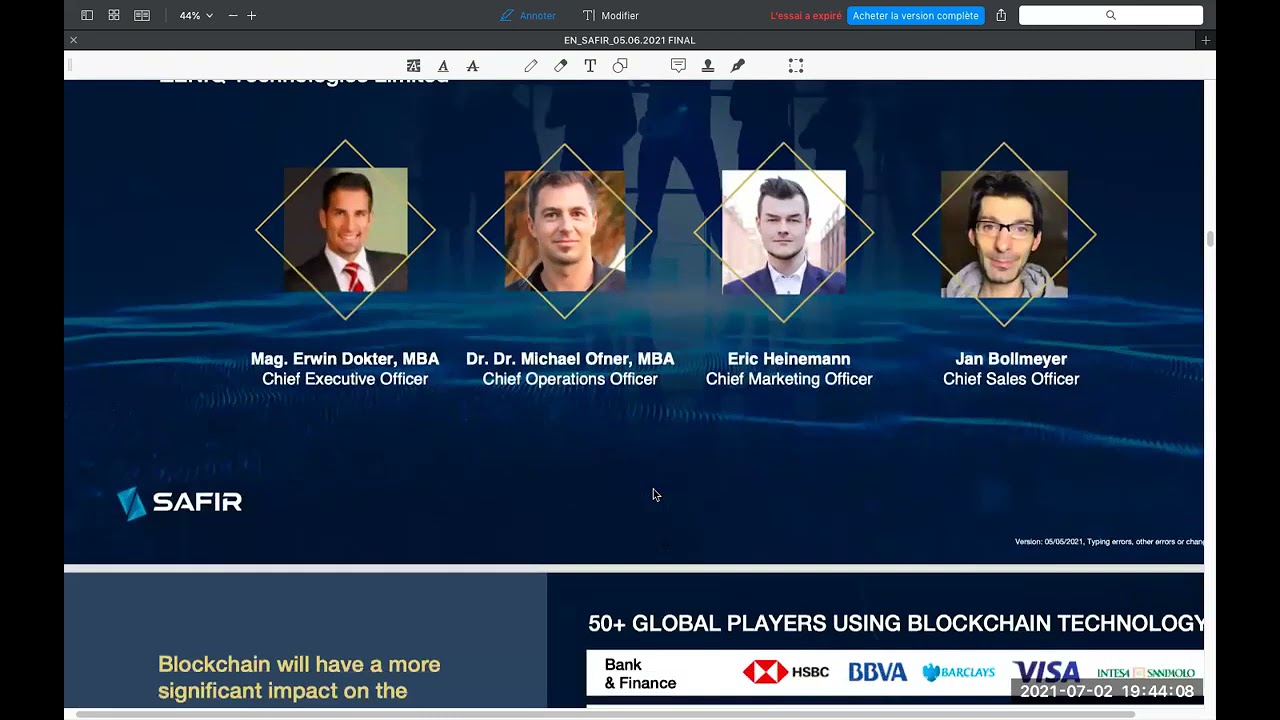 SAFIR INTER. ( ZENIQ COIN ) : PLAN BUSINESS TOTALEMENT EXPLIQUÉ ( Par Lambert Kouassi)