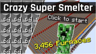 Fastest Furnace Smelter Array I Ever Made! Super Smelter Challenge | Minecraft 1.17