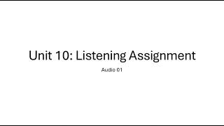 Basic HW U10 Listening