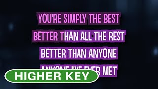 Video thumbnail of "The Best (Karaoke Higher Key) - Tina Turner"