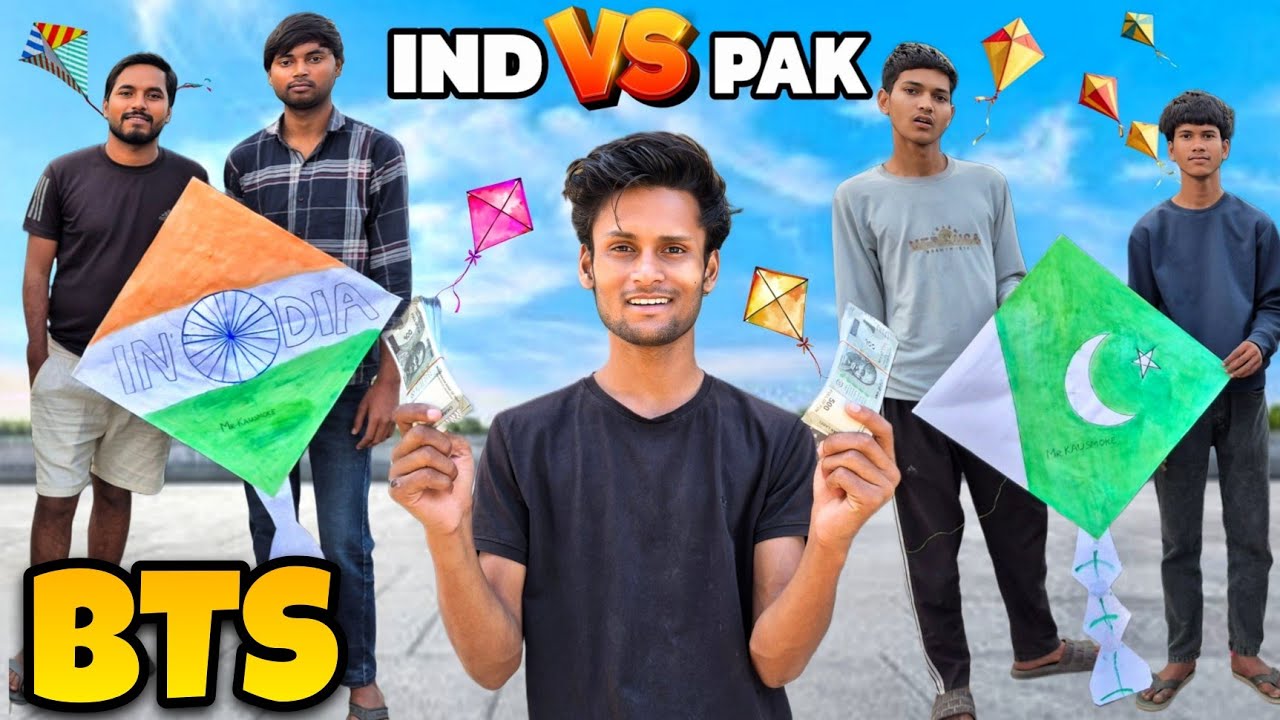 India 🇮🇳 vs Pakistan 🇵🇰 Kite Making & Flying Challenge 🪁 | ₹20,000 Cash Prize 💸 (BTS)