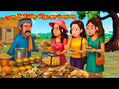 وہ دوست جو روزانہ چاٹ کھاتے ہیں۔ | Urdu | Urdu Stories | Bedtime stories in Urdu | Moral Stories