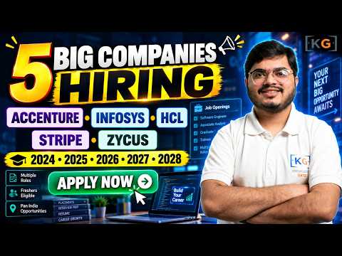 Accenture, Infosys, HCLTech, Stripe & Zycus Hiring | 2024–2028 Batch | Apply Now