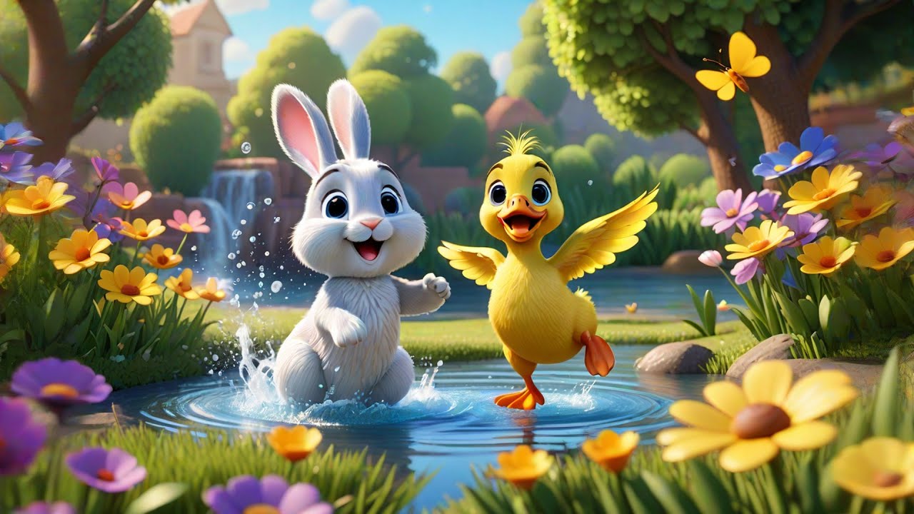 Приключения Flappy Ducky 🦆💦 | Игривая песенка про уток для детей | Веселая песенка про воду