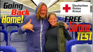 Flying to Frankfurt Airport + Covid 19 FREE Test  ► | Our Experience! Germany update!