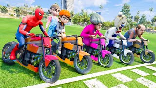 Scary Teacher 3D - Miss'T vs Spiderman - Bike Racing in Desert - Game Animation screenshot 5