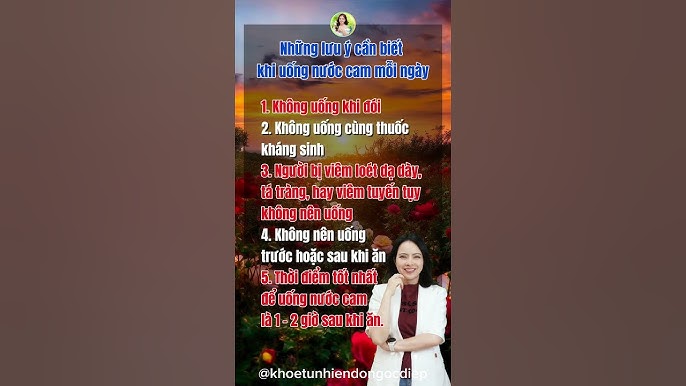 Lợi ích của nước cam với sức khỏe