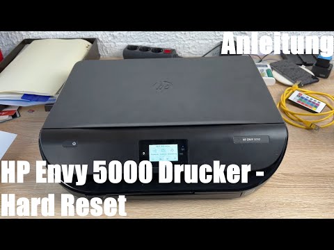 HP Envy 5000er Drucker Hard Reset bei Funktionsverlust oder Fehlfunktionen HP5030 Neustart Anleitung