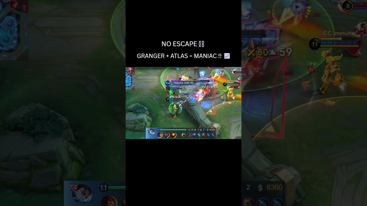 Granger x Atlas ILLEGAL Combo 🚫 MANIAC 💀 ~MLBB