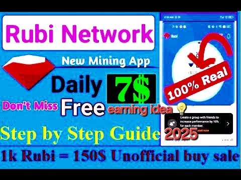 Rubi network new Mining App।How to Earn Money From #Rubinetwork | How to create account on Rubi app