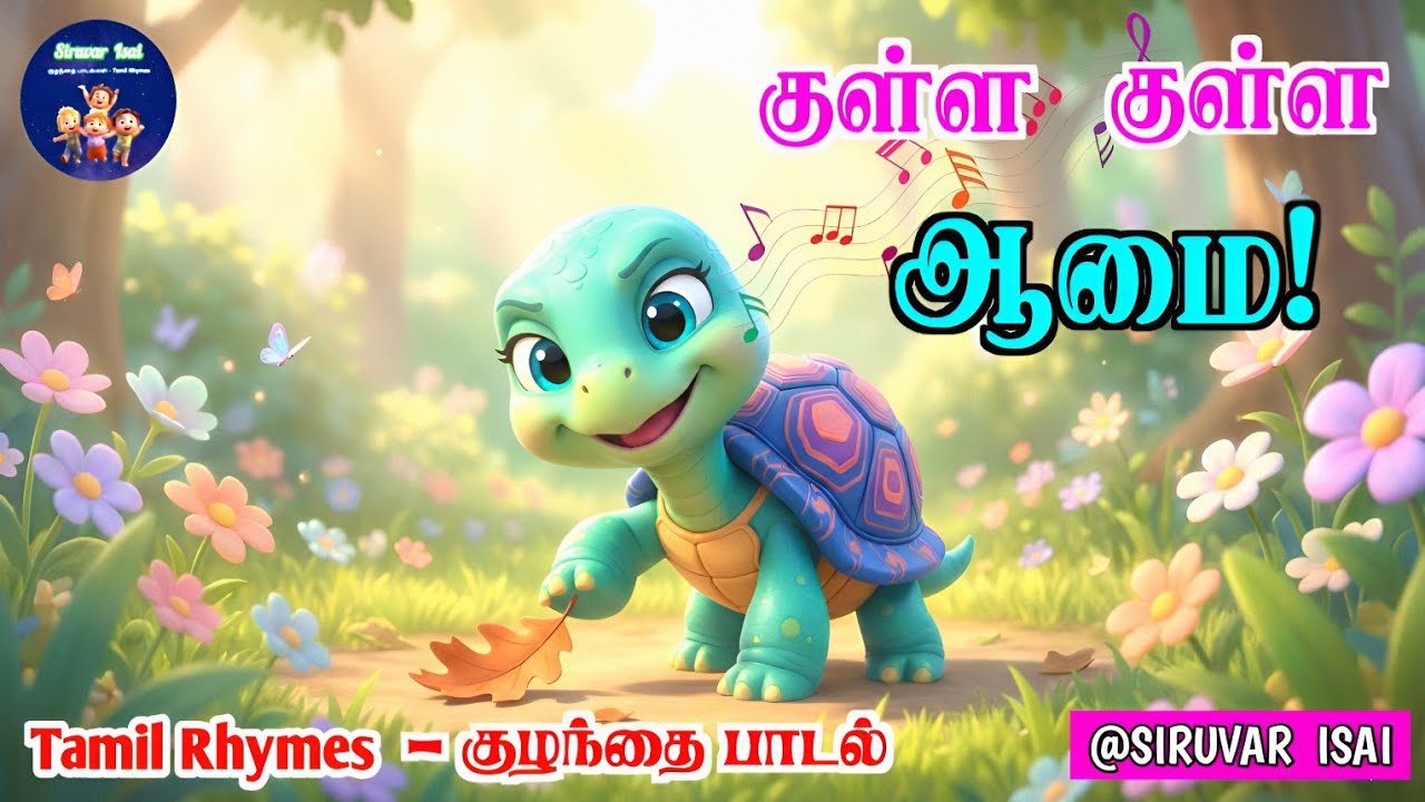 குறும்பு ஆமை குழந்தை பாடல் (Turtle Kids Song)|Tamil Rhymes for Childrens|Tamil rhymes for babies