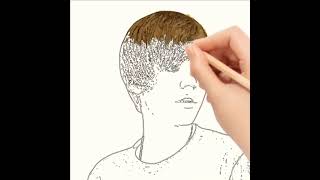 Justin Bieber Sketch Coloring Art | Creative Coloring for Beliebers