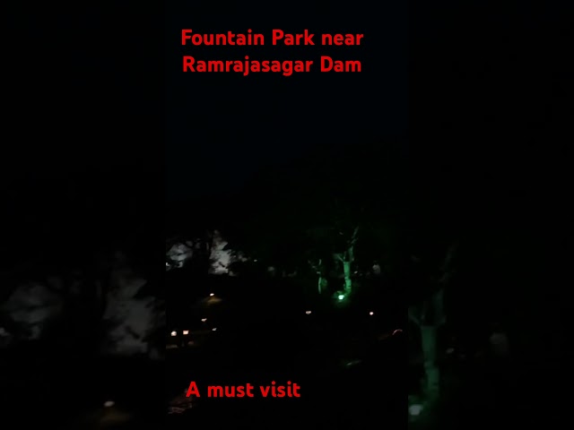 Fountain park at night#shorts #viral #youtubeshorts class=