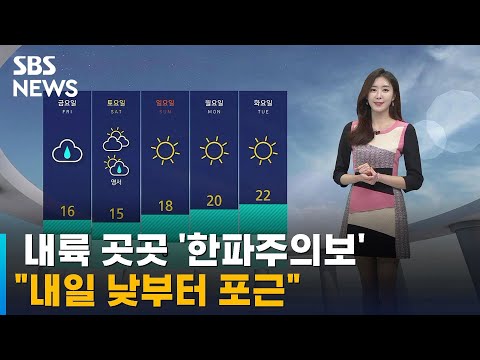 [날씨] 종일 쌀쌀한 하루…내륙 곳곳 '한파주의보' / SBS