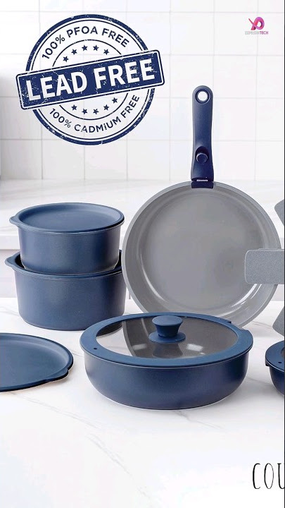 Bazova Pots and Pans Set Nonstick with Detachable Handles