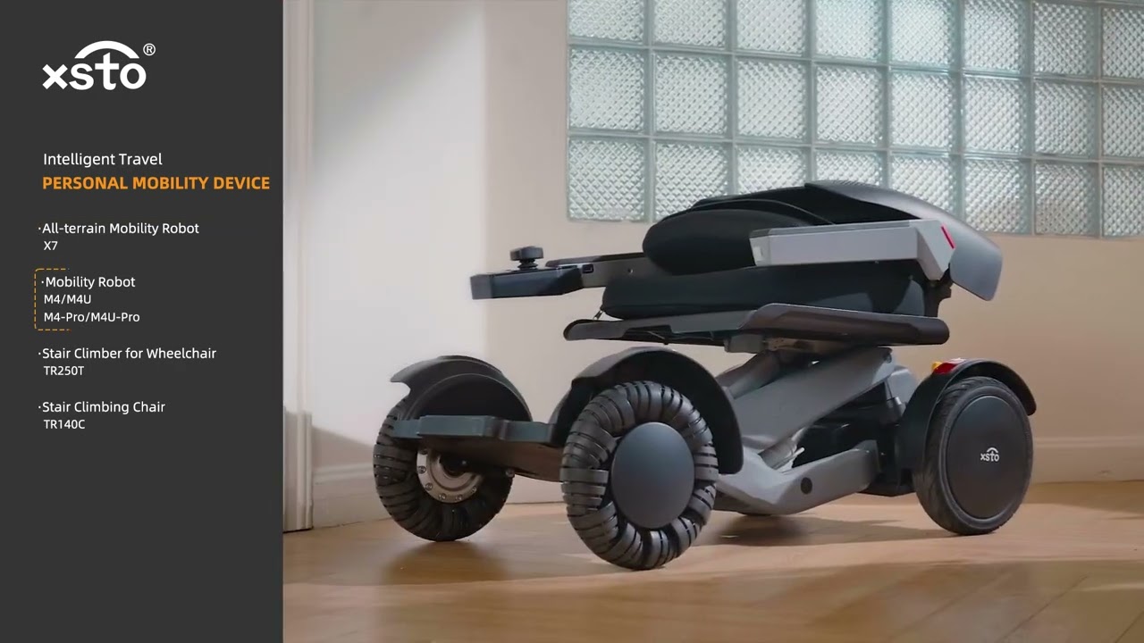 XSTO M4 折り畳み 次世代型電動車椅子 高さバランス調整 アプリ連動