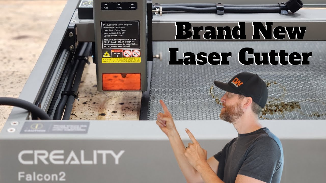 Creality Falcon2 La/Ser Engraver 22W Engraving Cutting Machine Integrated  Air Assist for Wood US 