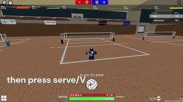 Tutorial how to do god/glide curve serve in volleyball 4.2 (roblox)