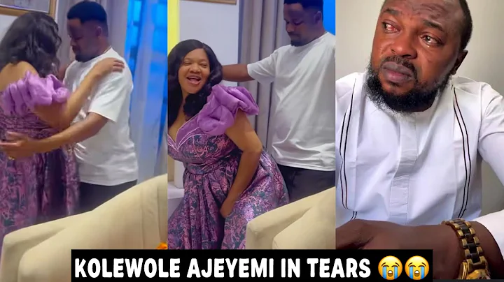 Toyin Abraham's Husband Kolawole Ajeyemi in Tear As Her Wife in Romance Play with Zubby on Movie Set